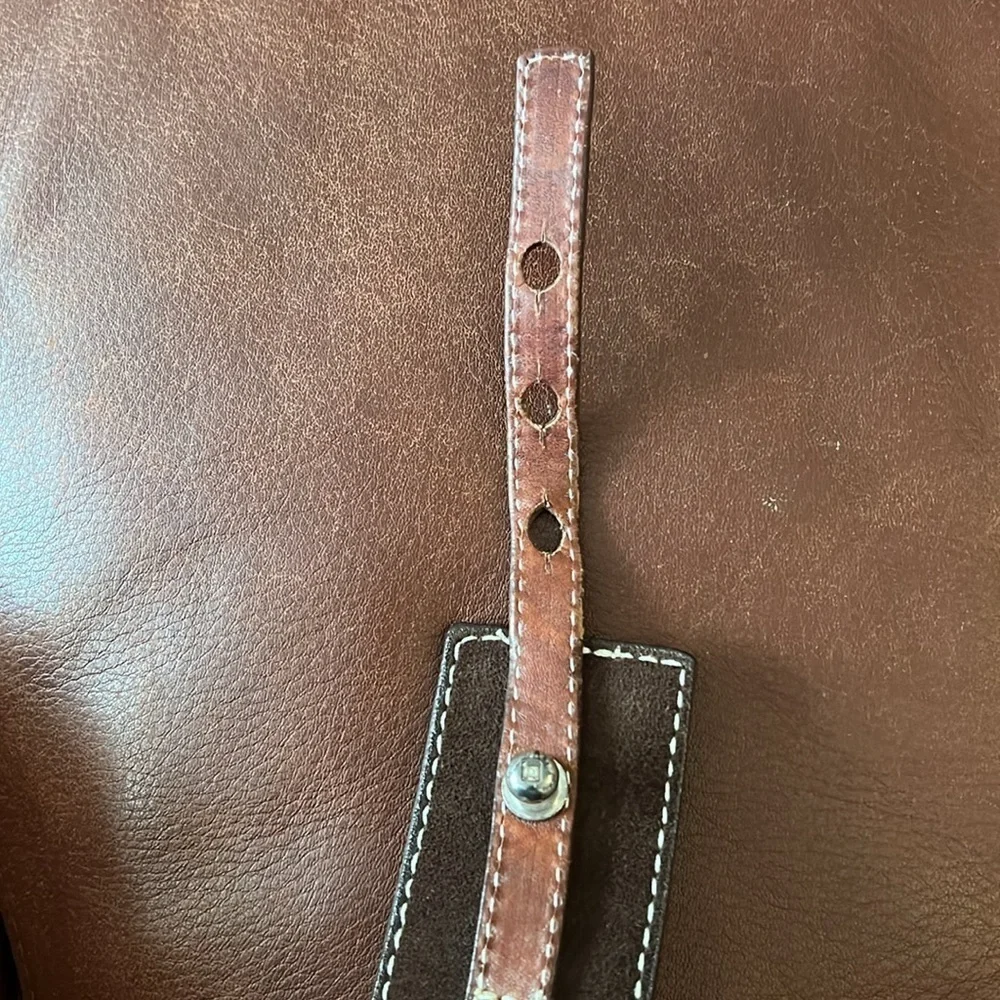 MICHAEL KORS Dark Brown Suede Leather Studded Belt